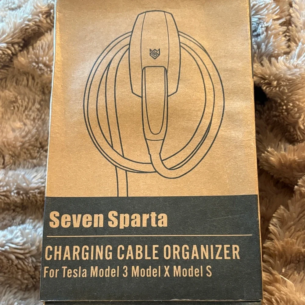 Black Charging Cable Organizer for Tesla Model 3, X, and S